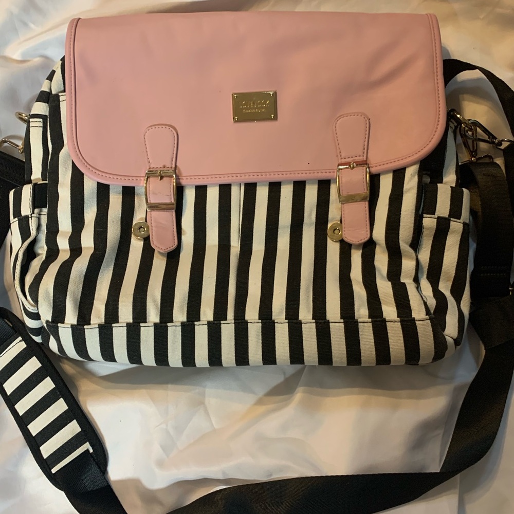 Loveook Laptop Bag/Messenger Bag Large 13"x15" - Pink/Black